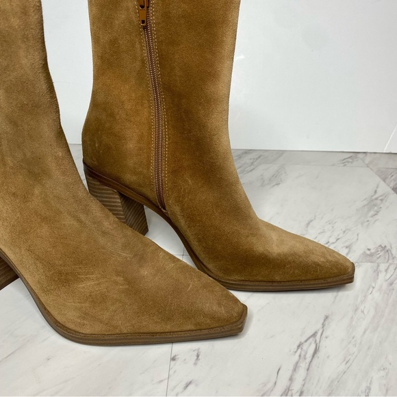 Steve Madden Sparrow Brown Suede Heeled Bootie 11M - Picture 10 of 15
